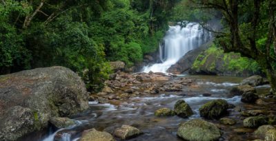 Lakkom waterfall, Idukki district of Kerala, India.